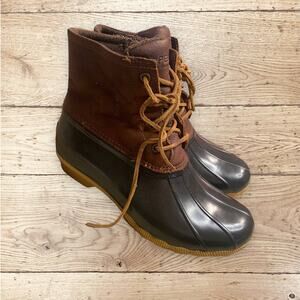 Sperry Classic Duck Boots Water-Resistant Leather Size 8